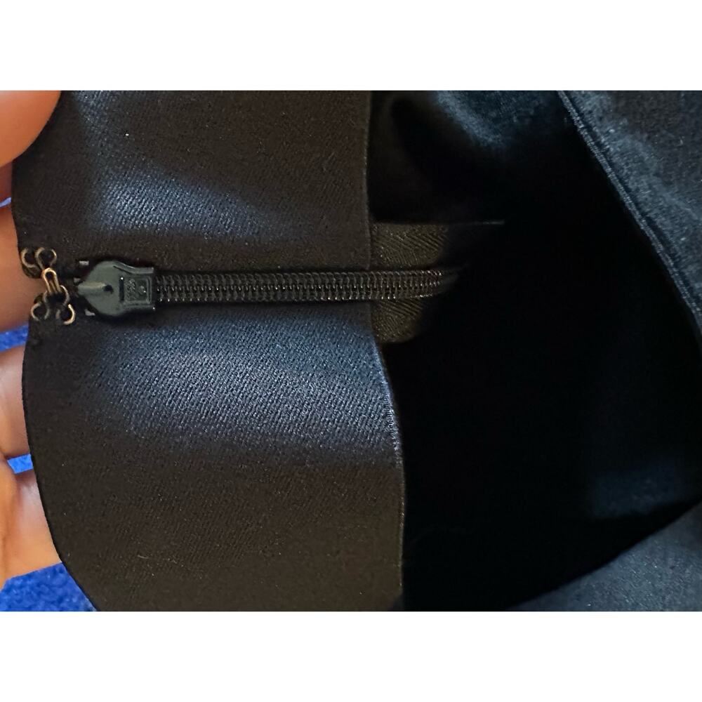J. Crew Cropped Wide Leg Black Pants Side zip with elastic waistband - Picture 5 of 7